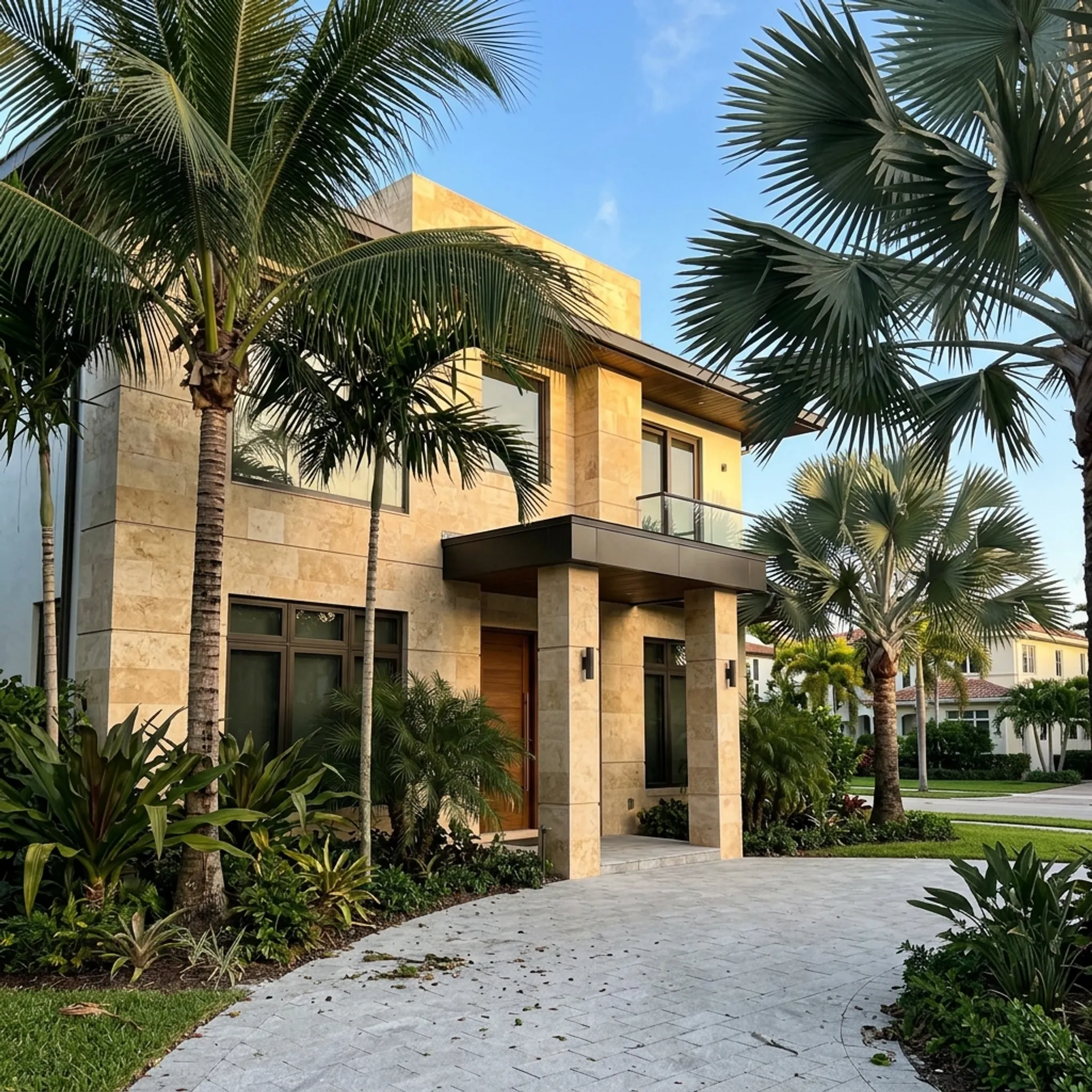 Miami Stone Veneer Specialists - Luxury stone veneer exterior facade in Miami
