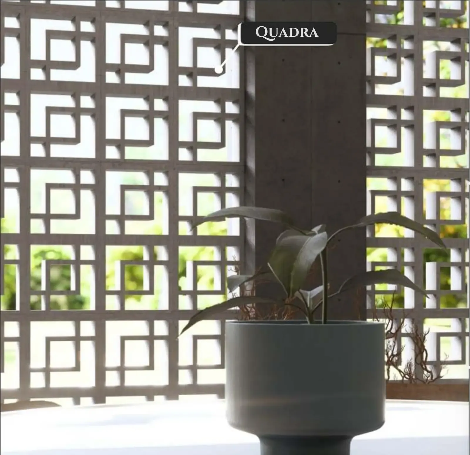 Quadra used on a lattice privacy screen — cladding supplied in Miami, FL